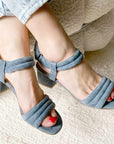 Mi/Mai Killian Blue Suede sandal