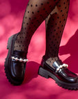 Mi/Mai - Tish - Women's Black Chunky Leather Loafer at The Nowhere Nation