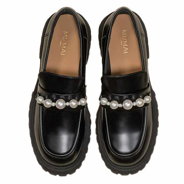 MiMai Tish black chunky leather loaferMi/Mai - Tish - Women's Black Chunky Leather Loafer at The Nowhere Nation