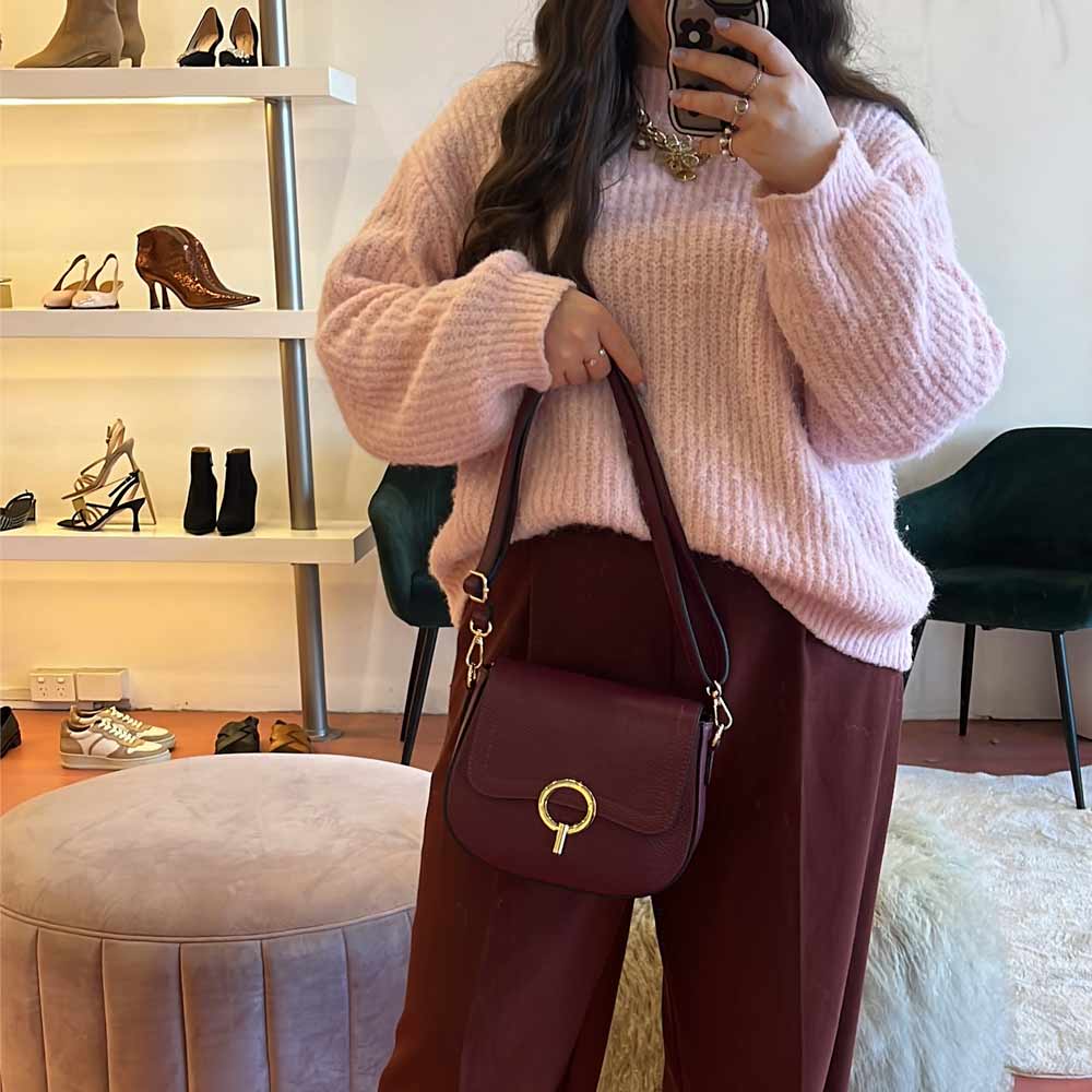 M01 Burgundy | Leather Handbag