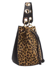 M03 Leopard | Leather Bucket Bag