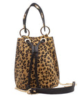 M03 Leopard | Leather Bucket Bag