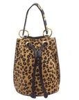 M03 Leopard | Leather Bucket Bag
