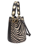 M03 Zebra | Leather bucket bag
