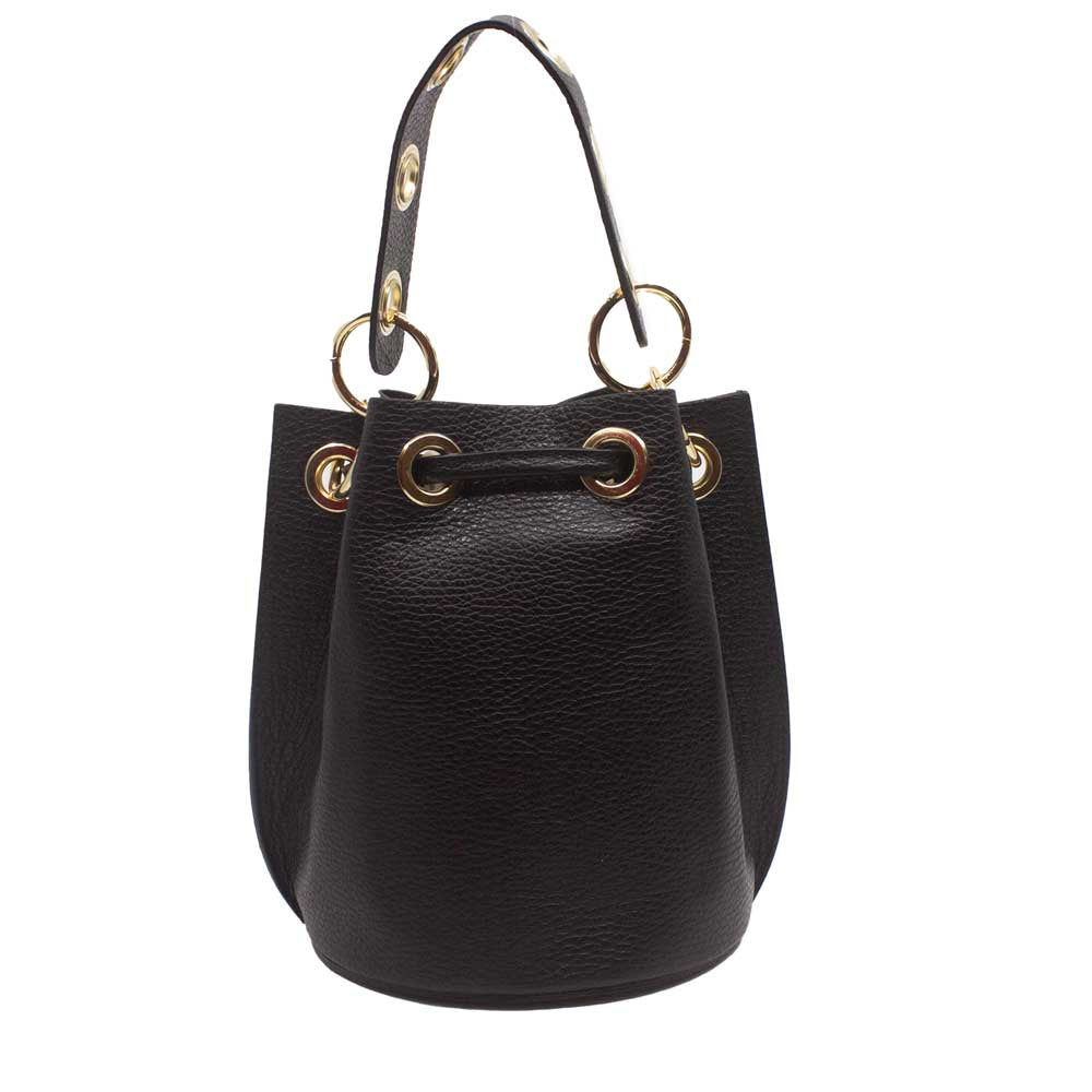 M03 Zebra | Leather bucket bag