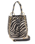 M03 Zebra | Leather bucket bag