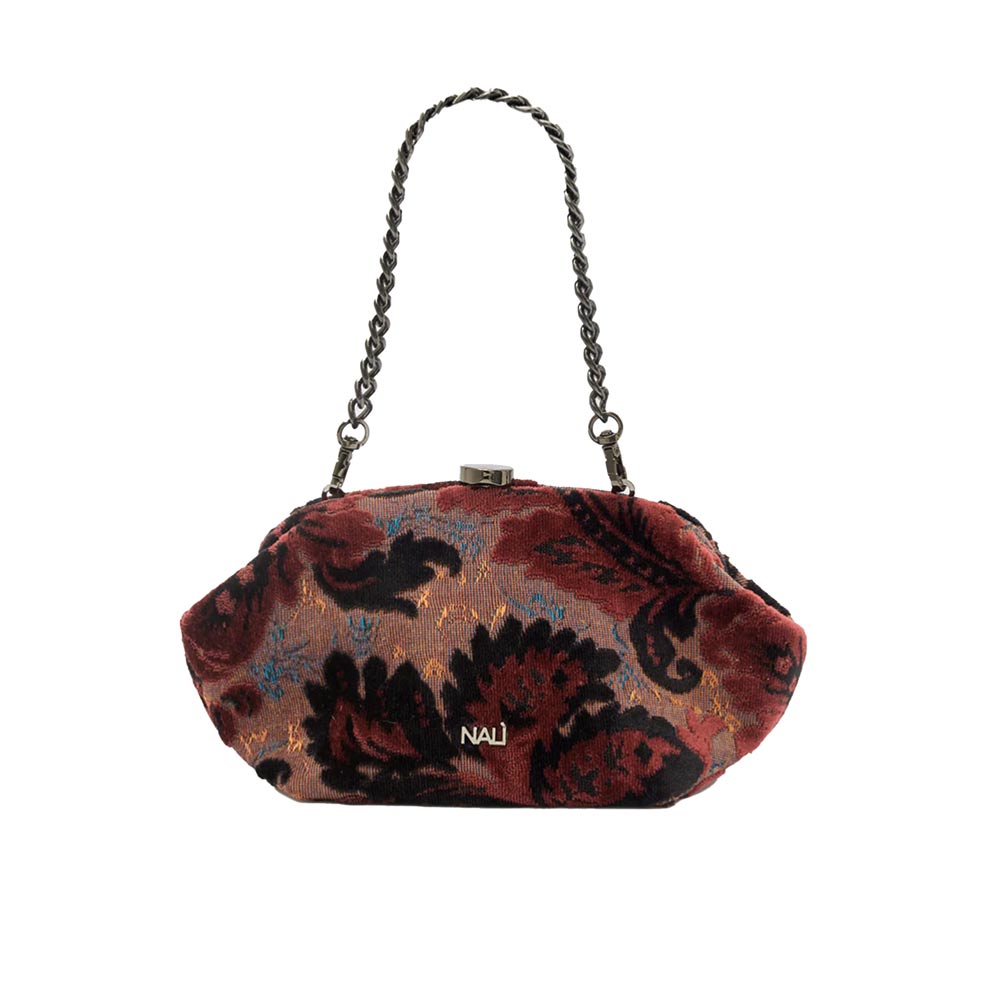Anika Brown Multi | Velvet Clutch