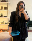 Anika Teal | Velvet Clutch