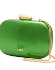 Giada Metallic Green | Hard Shell Clutch