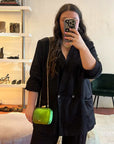 Giada Metallic Green | Hard Shell Clutch