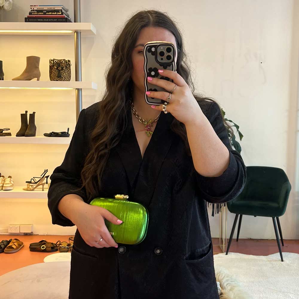 Giada Metallic Green | Clutch