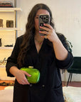 Giada Metallic Green | Hard Shell Clutch