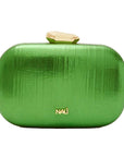 Giada Metallic Green | Hard Shell Clutch