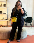 Karen Yellow Ochre | Velvet Mini Bag