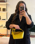 Karen Yellow Ochre | Velvet Mini Bag
