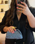 Tilly Blue | Velvet Clutch