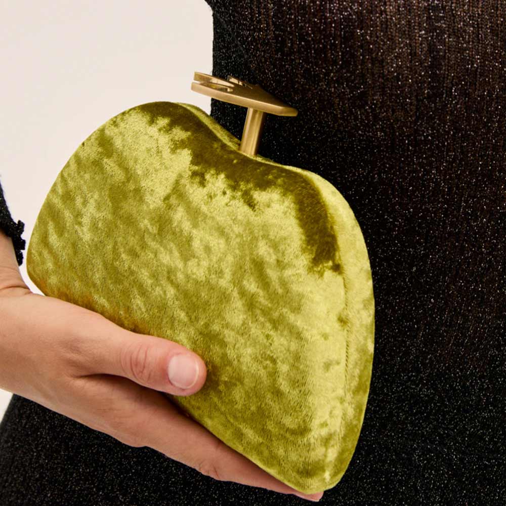 Tilly Green | Velvet Clutch