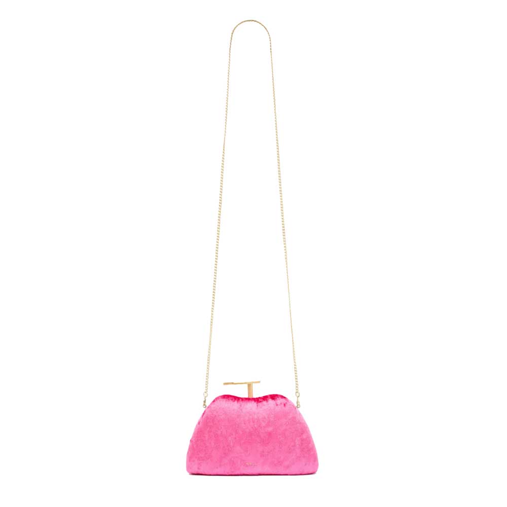 Tilly Pink | Velvet Clutch