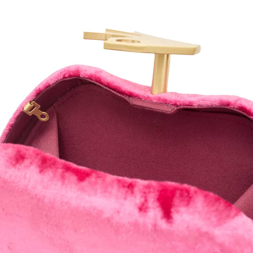 Tilly Pink | Velvet Clutch