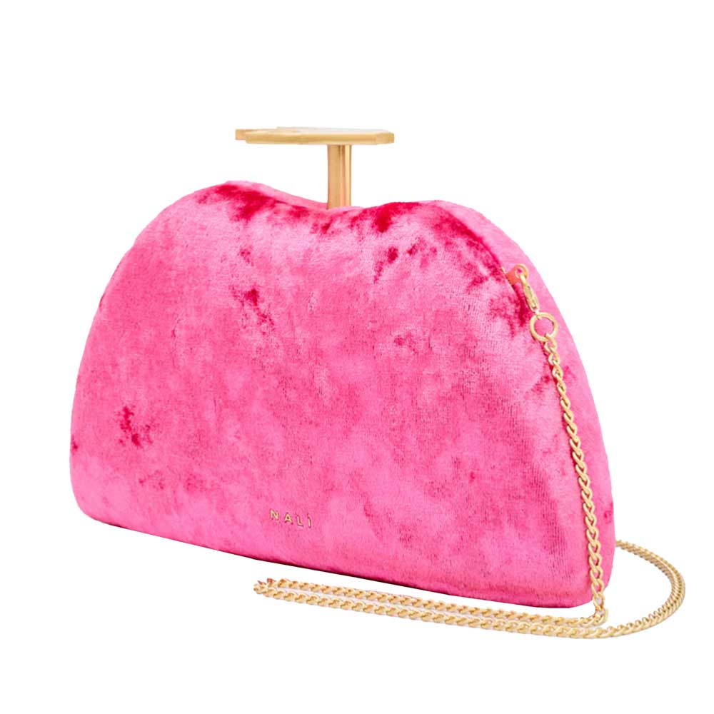 Tilly Pink | Velvet Clutch