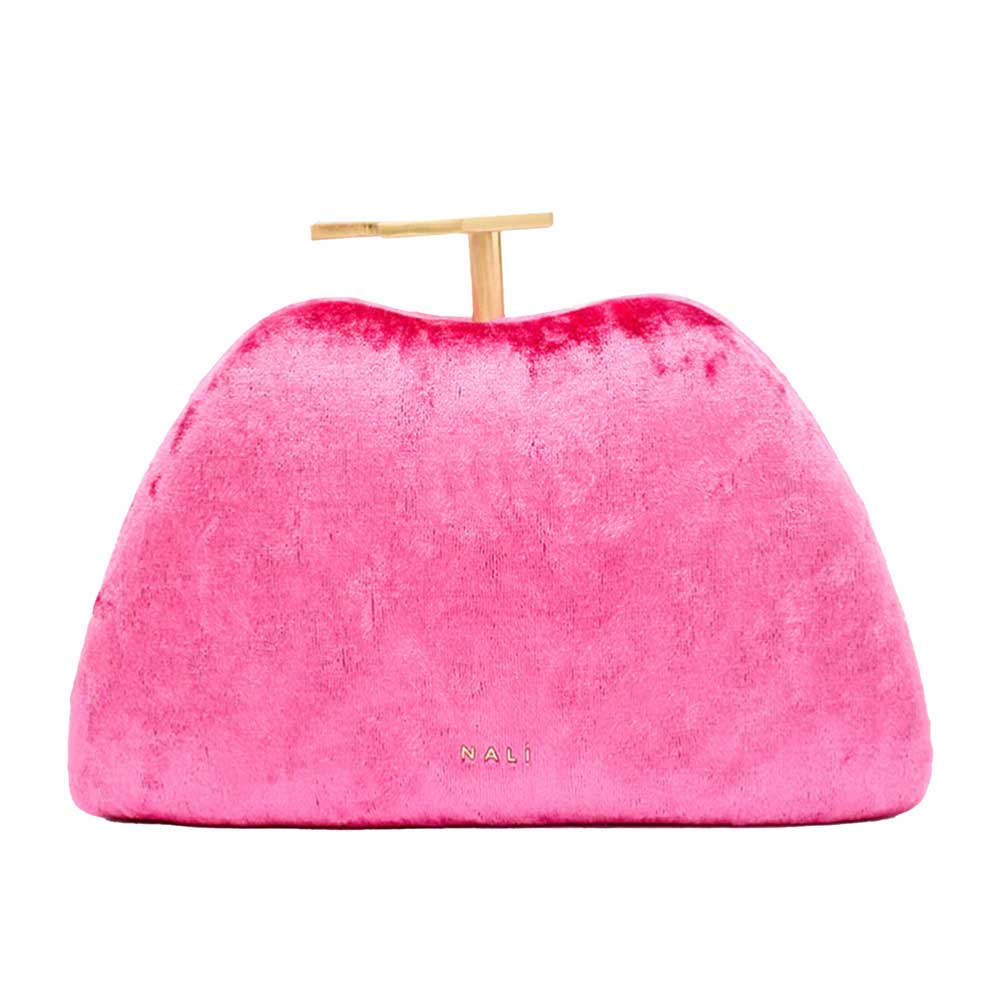 Tilly Pink | Velvet Clutch
