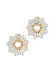 Pearl Flower Gold Shoe Clips