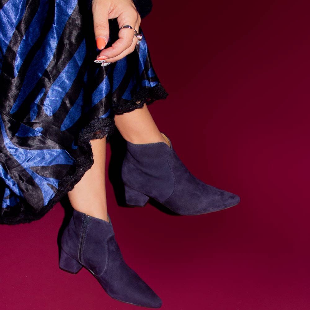 Arosa Navy | Suede Ankle Boot