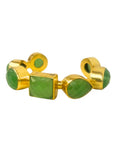 Gemstone Cuff | Gold/Green