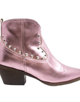 Baltarini -Jessie- Women's Pink Metallic Western Cowboy boot at The Nowhere Nation
