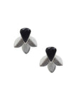 Azzure Elegance Earrings | Silver/Black