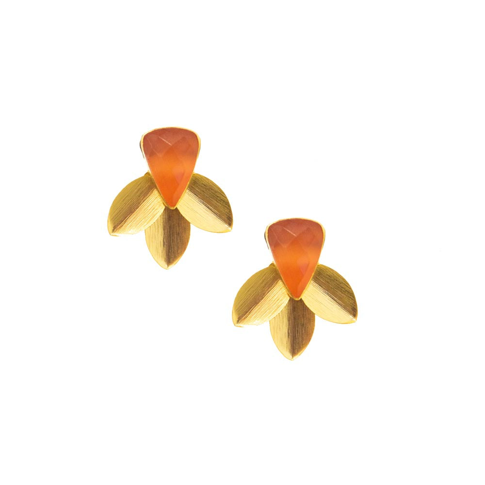 Azzure Elegance Earring | Gold & Orange
