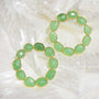 Chromatic Circle Stud | Gold and Grass Green