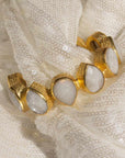 Gemstone Cuff | Gold and Moonstone