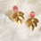 Gilded Petal | Gold and Pink Earring
