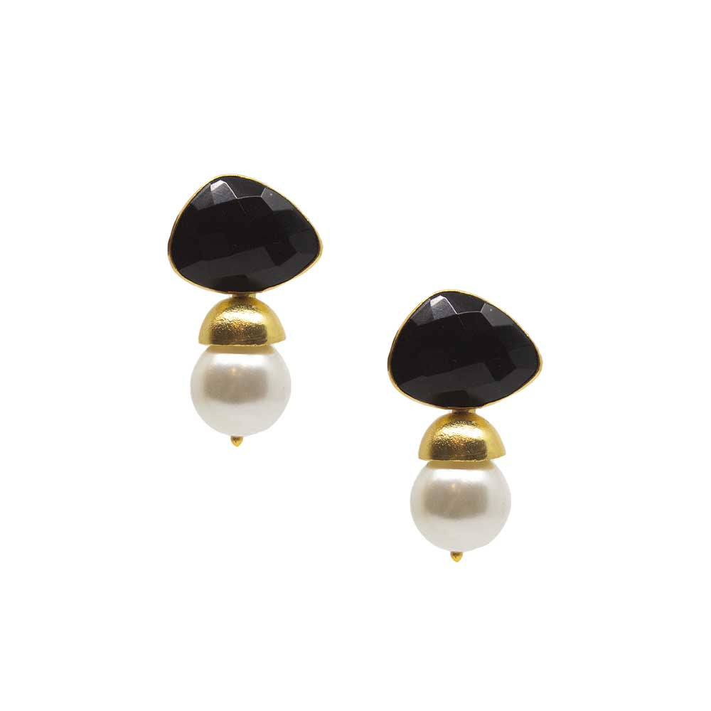 Lustre Luxe Earring (Gold with Black)