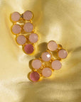 Cluster Stud | Gold & Pink Earring