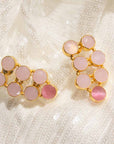 Cluster Stud | Gold & Pink Earring