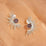 Sunburst Floral Earrings | Silver & Mauve