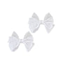 White Bow Shoe Clips