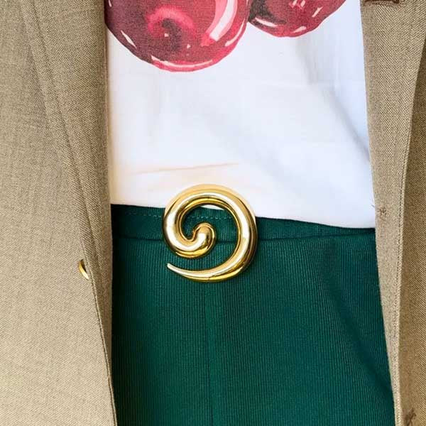 Loved Soul | Gold Swirl Brooch
