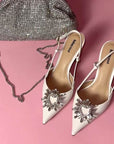Crystal Heart Shoe Clips