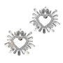 Crystal Heart Shoe Clips