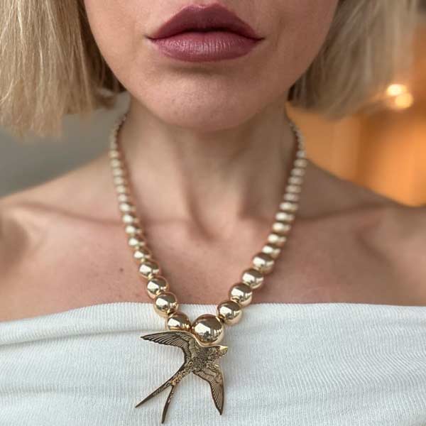 Strong Heart Gold | Bird Brooch