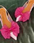 Pink Bow Shoe Clips