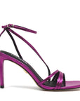 Lola Cruz Adesina fuchsia Strappy high heel side