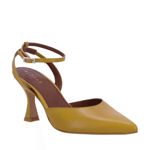 Alohas Cinderella marigold leather pumps