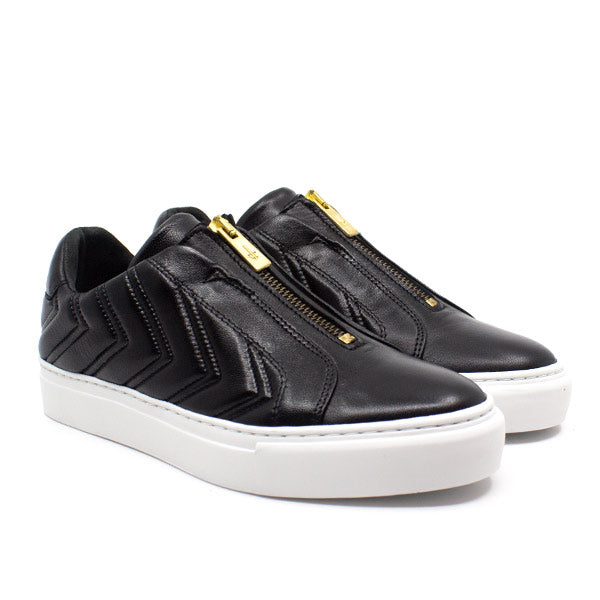Billi-Bi A1461-black sneaker with zip angle view