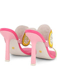 Lulu Pink | Embellished high heel mules
