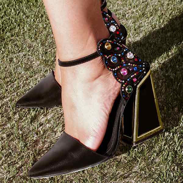 Kat Maconie Naira black/multi pumps