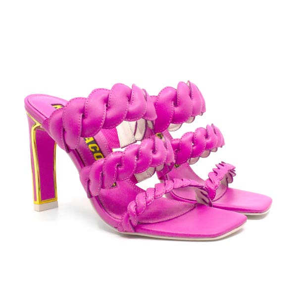 Kat Maconie Rika Peony High heel leather mule angle